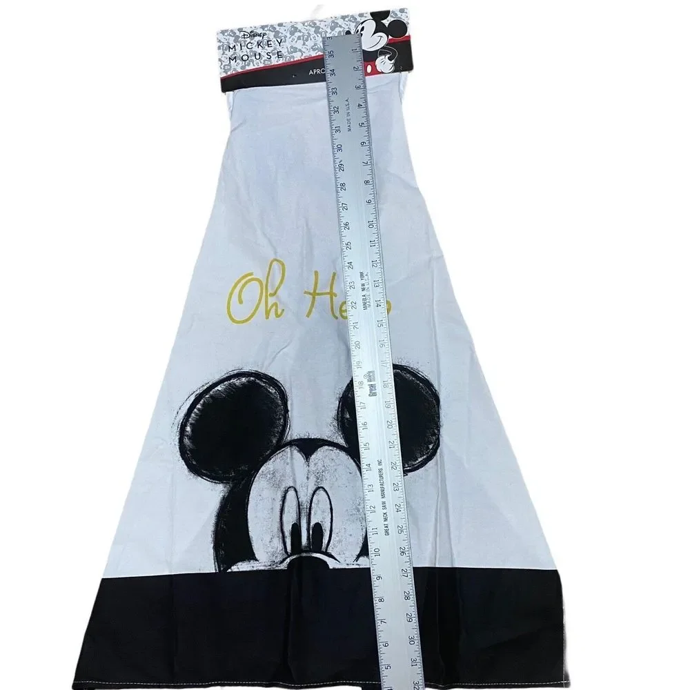 Disney Apron Adult Mickey Mouse Kitchen Tie Ears Holiday Oh Hello Peek‎ A Boo